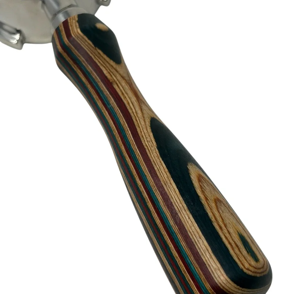 Espresso Portafilter 51mm Stainless Steel w/ Multicolor‎ Wood Grain Handle